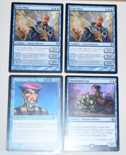 MTG Lot 2x Echo Mage, Quicksmith Spy, Prodigal Sorcerer Rare Blue Wizard - Image 2