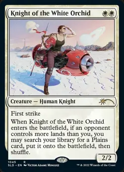 Light Play, English MTG Foil Knight of the White Orchid - Foil Secret Lair Drop - Image 1