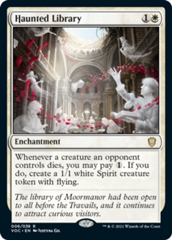 Light Play, English MTG Regular Haunted Library Commander: Innistrad: Crimson Vo - Image 1