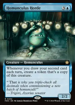 Light Play, English MTG Regular Homunculus Horde - Extended Art Foundations Magi - Image 1