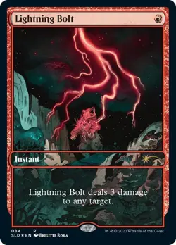Moderate Play, English MTG Foil Lightning Bolt - Foil (084) Secret Lair Drop Ser - Image 1