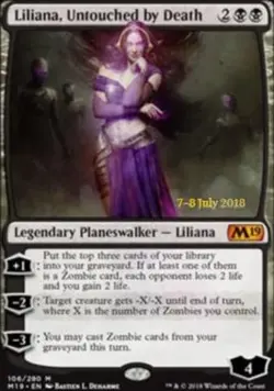 Moderate Play, English MTG Foil Liliana, Untouched by Death - Foil - Prerelease - Image 1