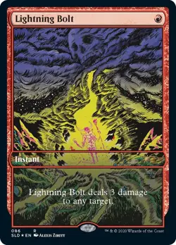 Moderate Play, English MTG Foil Lightning Bolt - Foil (086) Secret Lair Drop Ser - Image 1