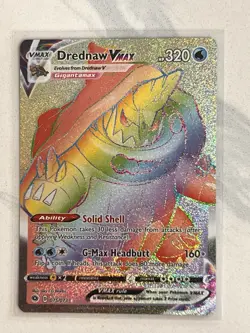 Drednaw VMAX Secret Rare 75/73 Champions Path Rainbow Holo NM Pokemon CP - Image 1