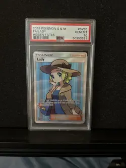 PSA 10 Pokemon Sun & Moon Hidden Fates Full Art Lady SV86/SV94 GEM MINT Graded - Image 1