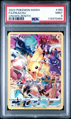 2023 Pokemon Crown Zenith - Pikachu Secret Rare No. 160 PSA 9 - Image 1