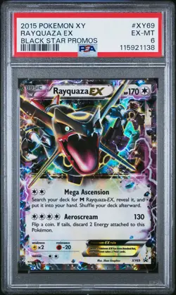 2015 POKEMON XY BLACK STAR PROMOS #XY69 RAYQUAZA EX PSA 6 - Image 1