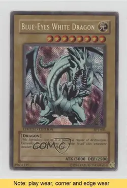 Blue-Eyes White Dragon YuGiOh Collectors Tin Promo #BPT-003 2002 READ k5j - Image 1