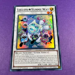 JUSH-EN021 Lollipo Yummy Way Super Rare 1st Edition Yugioh TCG - Image 1