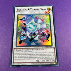 JUSH-EN021 Lollipo Yummy Way Super Rare 1st Edition Yugioh TCG - Image 2