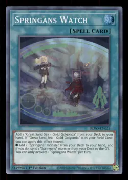 Yugioh Springans Watch #BLVO-EN054 Blazing Vortex LP - Image 1