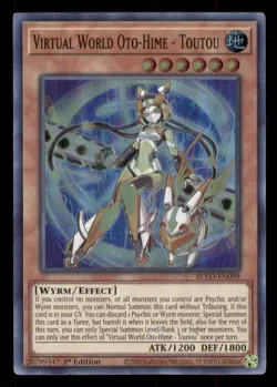 Yugioh Virtual World Oto-Hime - Toutou #BLVO-EN099 Blazing Vortex LP - Image 1