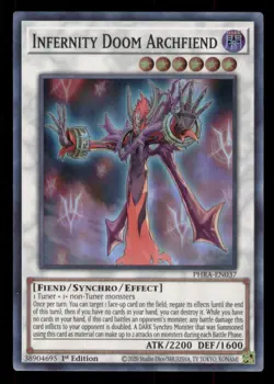 Yugioh Infernity Doom Archfiend #PHRA-EN037 Phantom Rage LP - Image 1