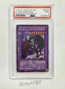 PSA 9 Elemental Hero Dark Neos Ultra Rare POTD-EN033 1st Edition Yugioh - Image 1