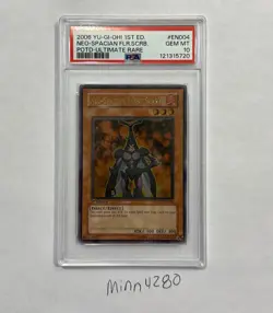YUGIOH 1ST POTD-EN004 NEO-SPACIAN FLARE SCARAB ULTIMATE PSA 10 GEM MINT - Image 1