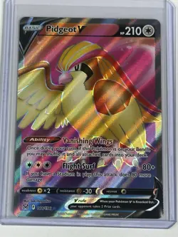 Pidgeot V 188/196 Lost Origin Full Art Holo Ultra Rare Pokemon Card English NM - Image 1