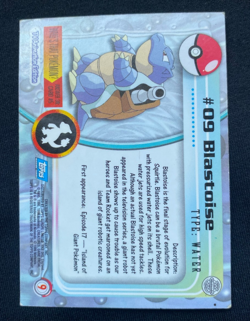 Blastoise #09 - Pokemon Card Foil Holo Topps TV Series 1 Blue Logo MP/HP - Image 2