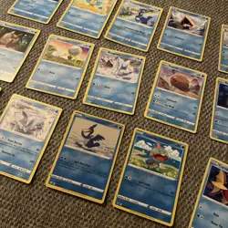 Pokemon - Panpour Abalugg Sharpedo Bergmite Water Card Bundle (15 Cards) - Image 2