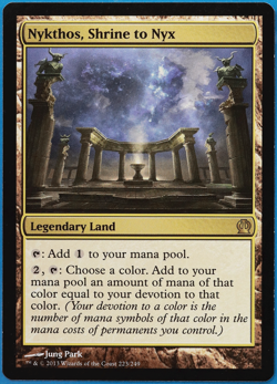 Nykthos, Shrine to Nyx Theros NM Rare MAGIC GATHERING CARD (ID# 499299) ABUGames - Image 1