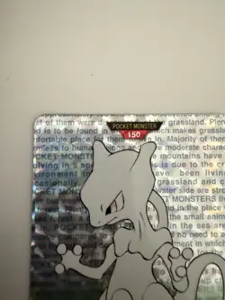 Carddas Mewtwo Holo Green Pocket Monster Pokemon Card 150 - Image 2