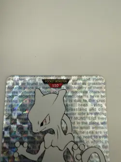 Carddas Mewtwo Holo Green Pocket Monster Pokemon Card 150 - Image 3