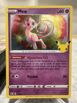 Pokemon Card Celebrations Set Mew 011/025 Holo Rare NM-Mint - Image 1