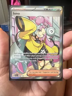 Iono Pokemon TCG Paldea Holo Ultra Rare Full Art Card 254/193 202/193 Crocalor - Image 1