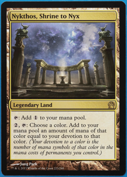Nykthos, Shrine to Nyx Theros NM Rare MAGIC GATHERING CARD (ID# 499298) ABUGames - Image 1