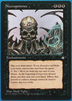 Necropotence Ice Age NM Black Rare MAGIC GATHERING CARD (ID# 499295) ABUGames - Image 1