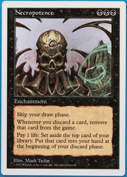 Necropotence 5th Edition NM Black Rare MAGIC MTG CARD (ID# 499294) ABUGames - Image 1