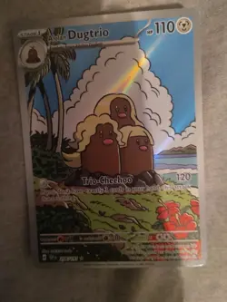 Surging Sparks Alolan Dugtrio Illustration Rare Full Art Pokemon Card - Image 1