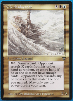 Nebuchadnezzar Legends NM Blue Black Rare MAGIC MTG CARD (ID# 499293) ABUGames - Image 1