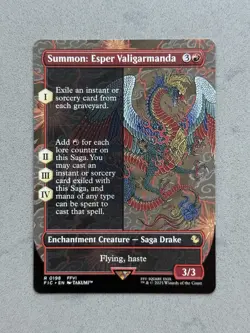 Summon: Esper Valigarmanda #198 Borderless R MTG Commander FIC Final Fantasy NM - Image 1