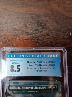 2020 MTG Magic the Gathering GODZILLA Primeval Champion 377 Ikoria Foil CGC 8.5 - Image 2