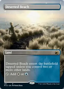 MTG English Deserted Beach (Borderless) NM Foil Innistrad: Midnight Hunt - Image 1