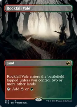 MTG English Rockfall Vale (Borderless) NM Foil Innistrad: Midnight Hunt - Image 1
