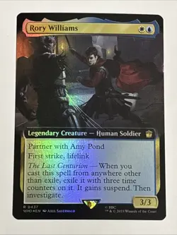 MTG Universes Beyond: Doctor Who Rory Williams Extended Art Foil 0437 NM Rare - Image 1