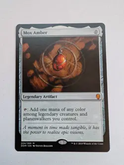 MTG Mox Amber Dominaria Non Foil Magic the Gathering Mythic Rare - Image 1