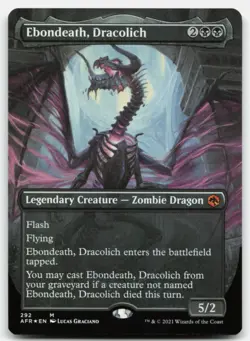 MTG Ebondeath, Dracolich (Borderless) Foil M Adventures in the Forgotten Realms - Image 1