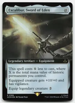 MTG Excalibur, Sword of Eden (Extended Art) Foil R Universes Beyond: AC LP - Image 1