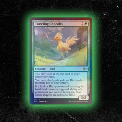FOIL - Traveling Chocobo - Custom Magic: The Gathering Card - High-Quality - Image 1