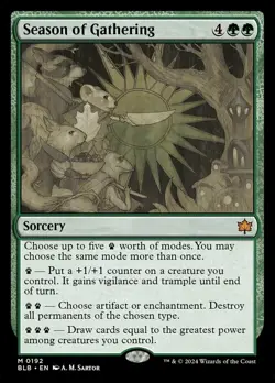 MTG Season of Gathering - Foil, Bloomburrow, Lightly Played, English - Image 1