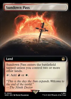 MTG Sundown Pass - Foil - Extended Art, Doctor Who, Lightly Played, English - Image 1