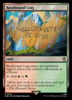 MTG Rootbound Crag - Foil, Doctor Who, Lightly Played, English - Image 1