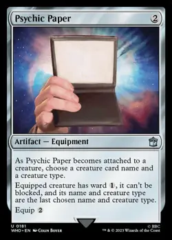 MTG Psychic Paper - Foil, Doctor Who, Lightly Played, English - Image 1