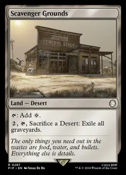 MTG Scavenger Grounds - Foil, Fallout, Lightly Played, English - Image 1