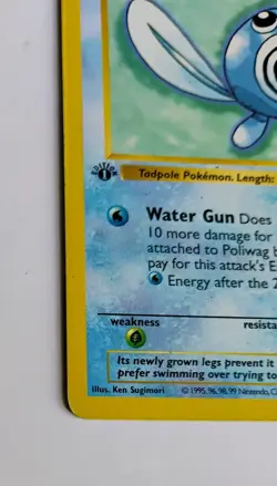 Pokemon TCG Poliwag 1st Edition Shadowless Base Set 1999 59/102 - Image 5