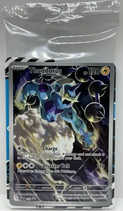 Thundurus SVP 209 Black Bolt Black Star Promo Pokemon Card Sealed with Dividers - Image 2