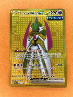 Iron Valiant ex 261/182 Sv04: Paradox Rift Holo TCG Pokemon NM - Image 1