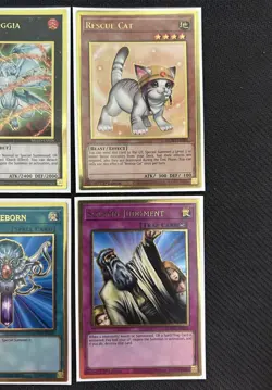 Yugioh Lot of 10 Gold Rare Cards - Blue Eyes, Solemn Judgment, Black Rose Dragon - Image 4